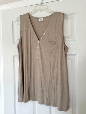 Xieerduo Tan Women's Sleeveless Tank Light Brown Size XL